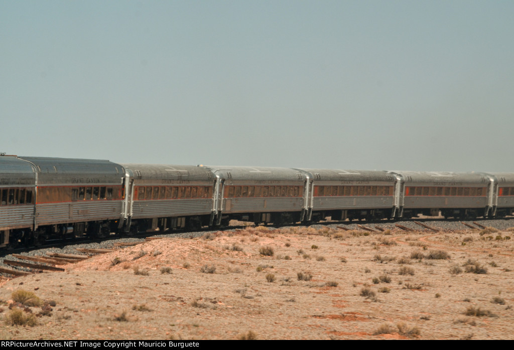 Grand Canyon Railway traveling to the Canyon